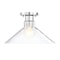 Designers Fountain Leena 14 in. 1-Light Polished Nickel Modern Semi Flush Mount with Clear Glass Shade for Bedrooms D307M-SF-PN - alternate 1